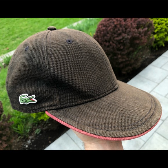 Lacoste Other - Lacoste brown sun-faded snapback baseball cap hat